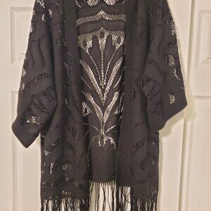 Black Lace Kimono